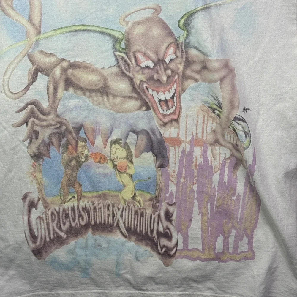 Travis‎ Scott Circus Maximus Tour 2024 Graphic White T-Shirt Mens Large TS002BL